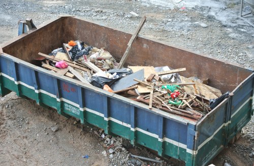 South London residential area with waste collection trucks