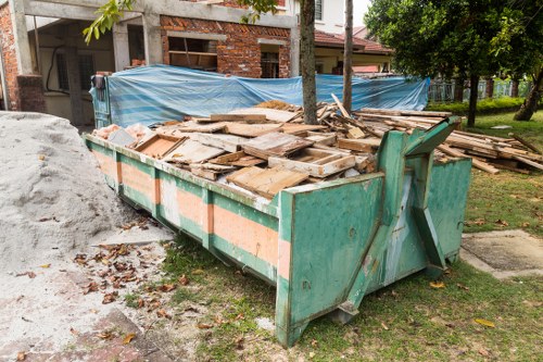 Rubbish removal truck in South London