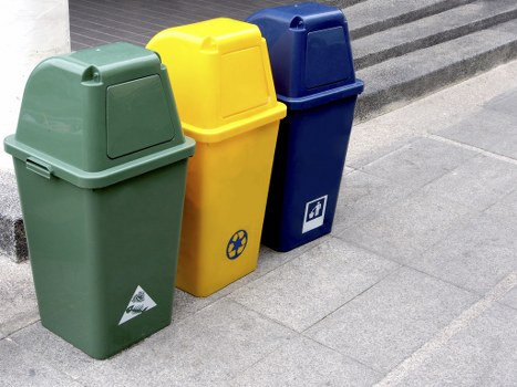 Smart waste bin with sensors in a South London park