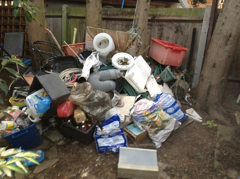 Preparing garage for clearance in South London