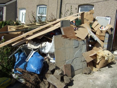 Waste collection schedule board in South London neighborhood