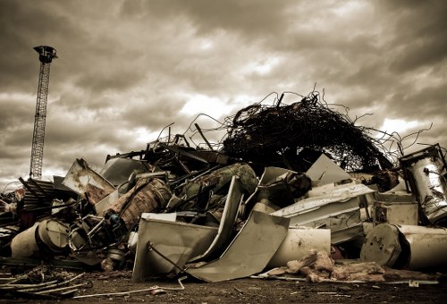 Professional rubbish removal truck in South London